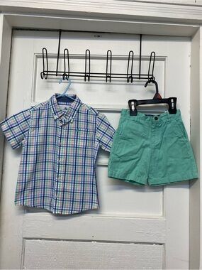Southbound boys 5T matching outfit shorts sleeves shirt & Short smoke pet free